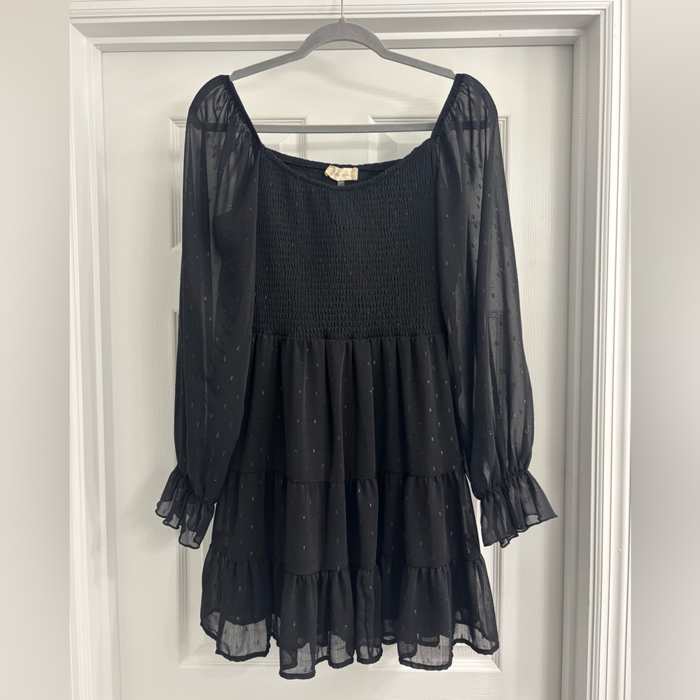 Altar’d State Black Shimmer Dress